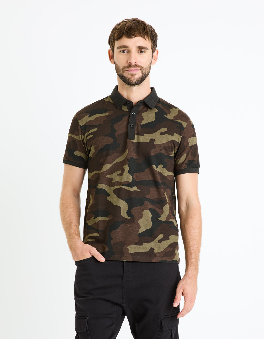 FEKAMO KHAKI CAMO SS POLO - Celio lebanon