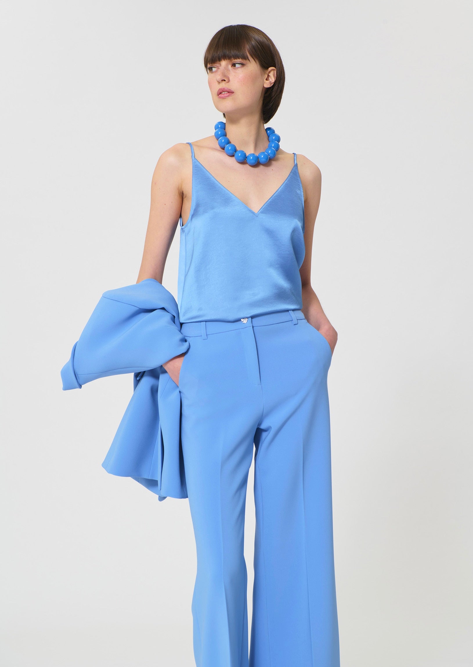 top in yellow satin
