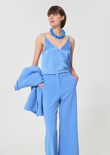 top in yellow satin