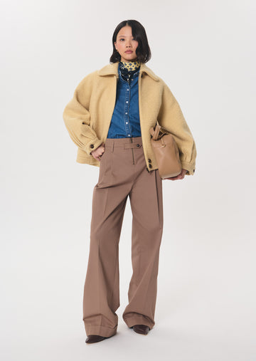 Perina trousers in camel cotton by Tara Jarmon