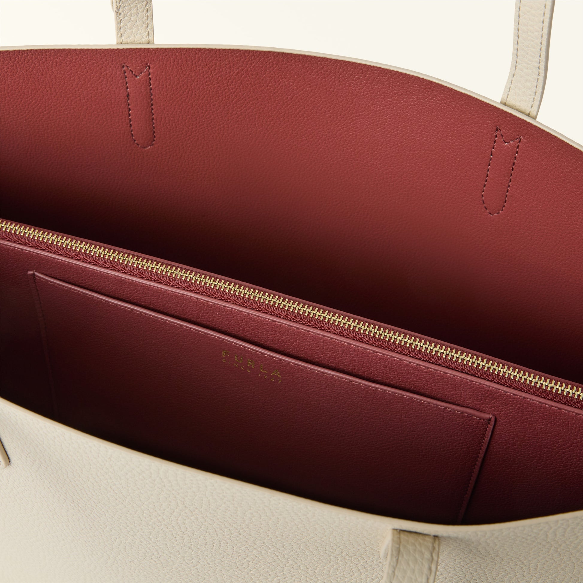 Furla Ava L Tote in White - Bags 