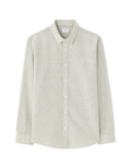 Celio Regular Fit French Collar Linen and Cotton Shirt - Green