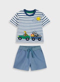 Blue Infant Set(Blouse,Shorts) for Boys