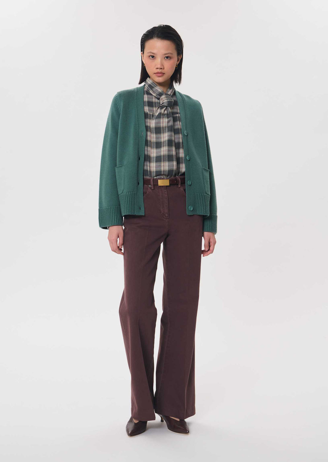 Jerome jeans in brown cotton by Tara Jarmon