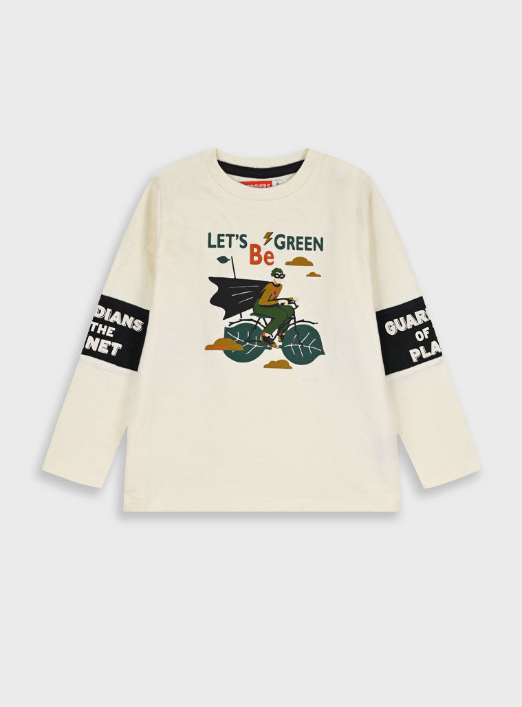 Children's Offwhite Blouse For Boy