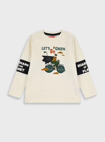 Children's Offwhite Blouse For Boy