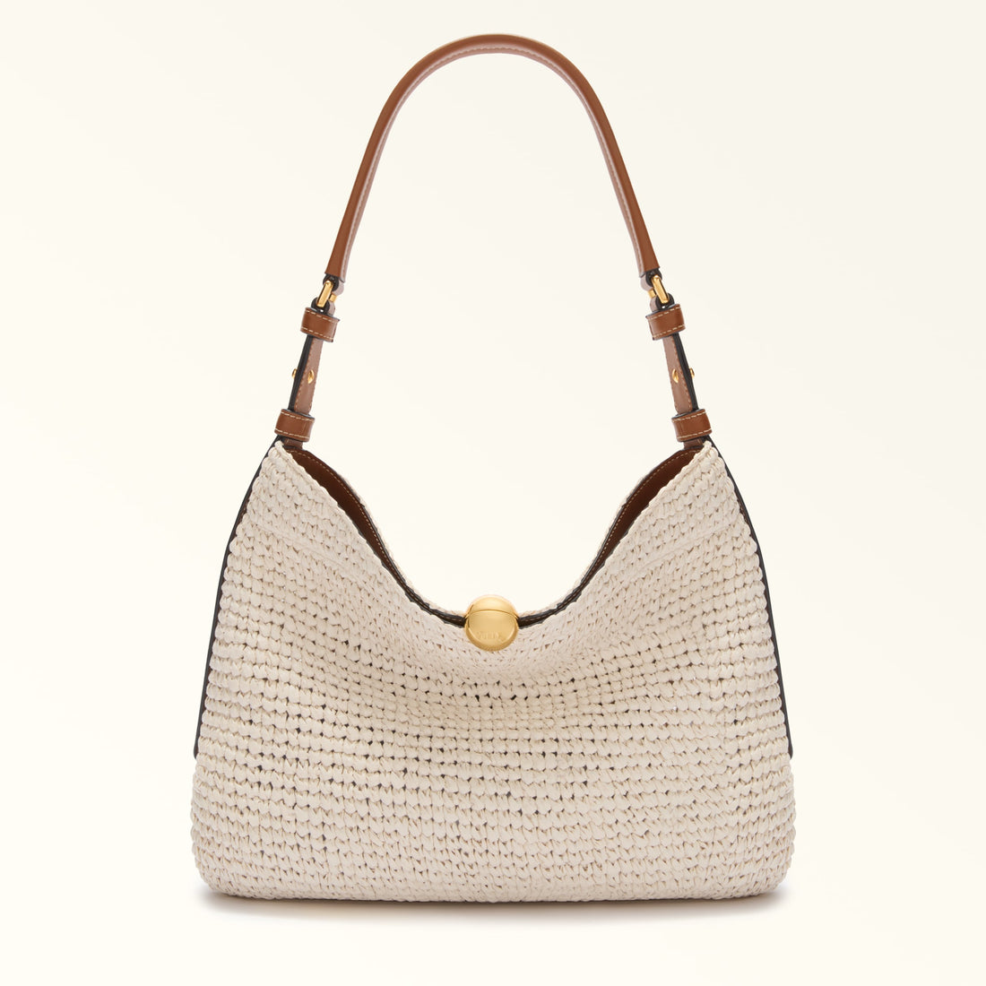 Shoulder Bag F5S-Furla Sfera Soft Naturale+Cognac H