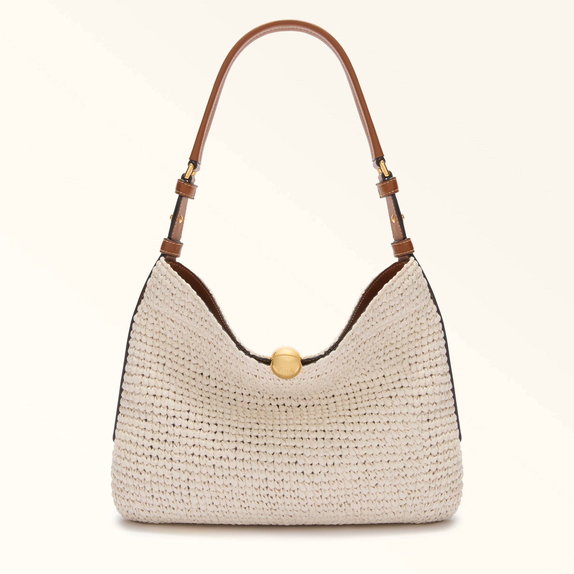 Shoulder Bag F5S-Furla Sfera Soft Naturale+Cognac H