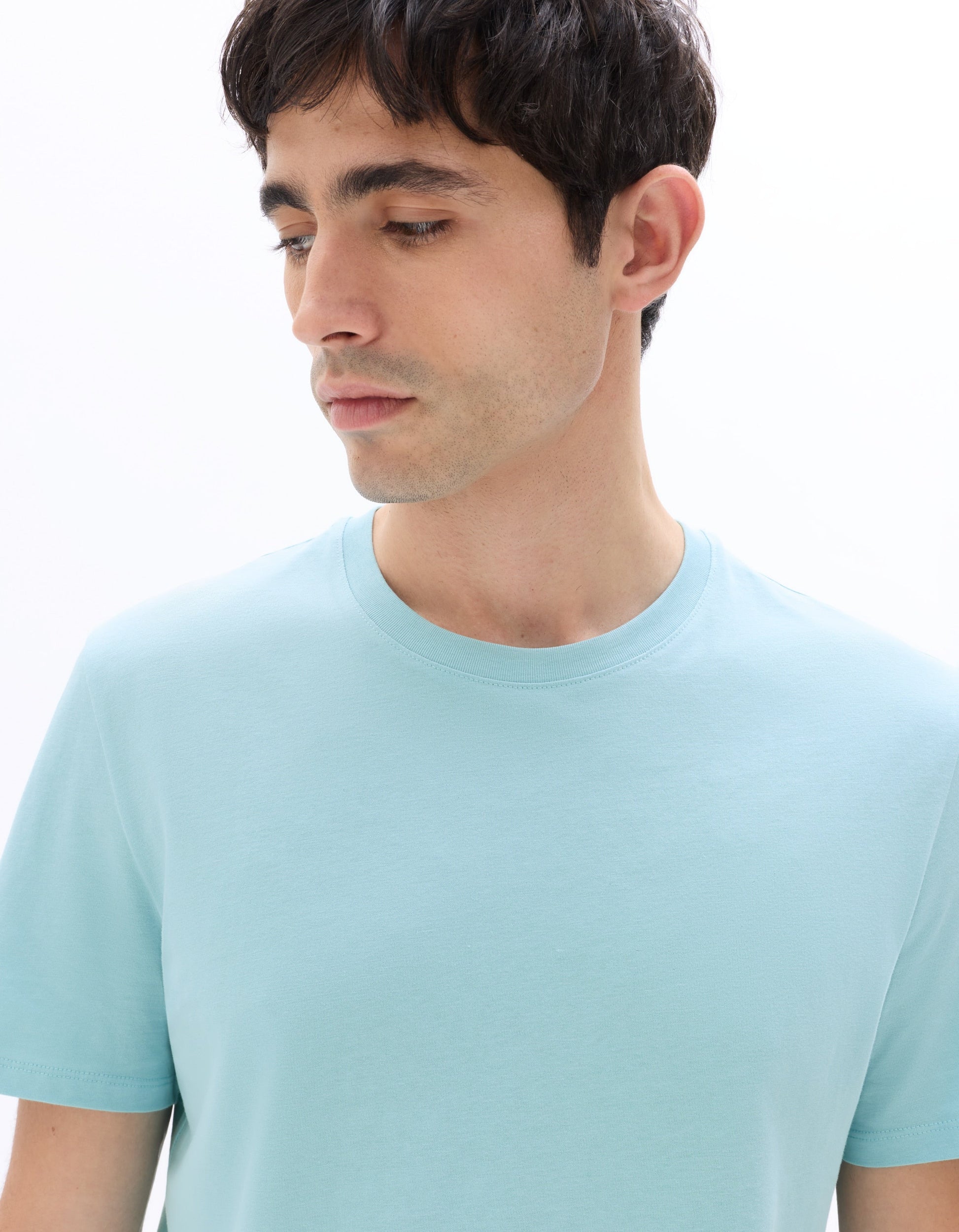 Regular Fit Crew Neck 100% Cotton T-Shirt Celio