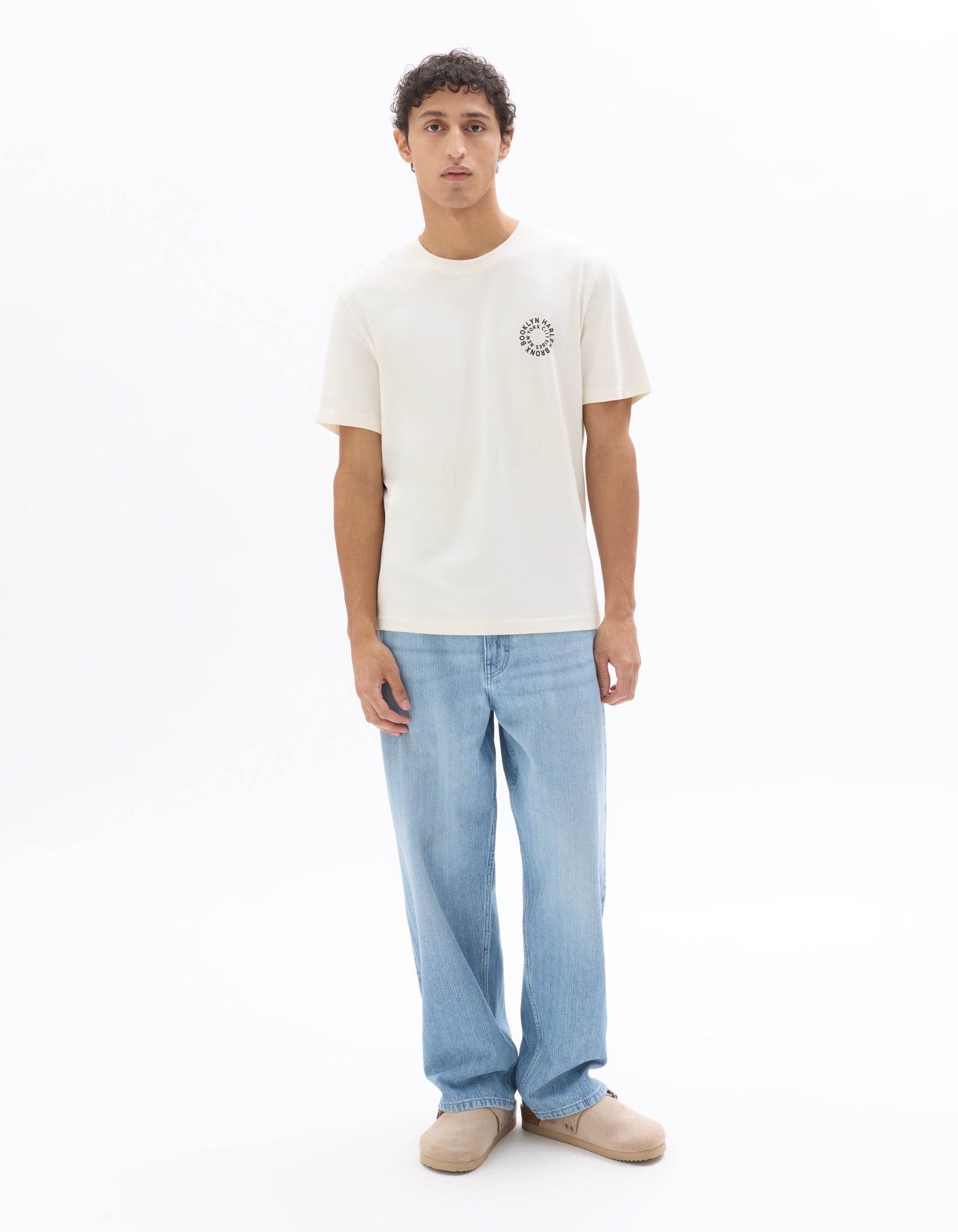 Celio Cotton Short Sleeves Tshirt - White