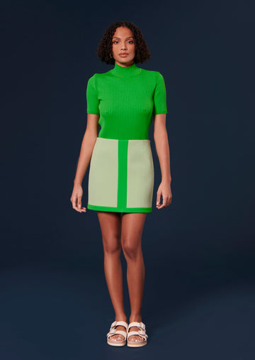 Julianna green double canvas skirt by Tara Jarmon Lebanon