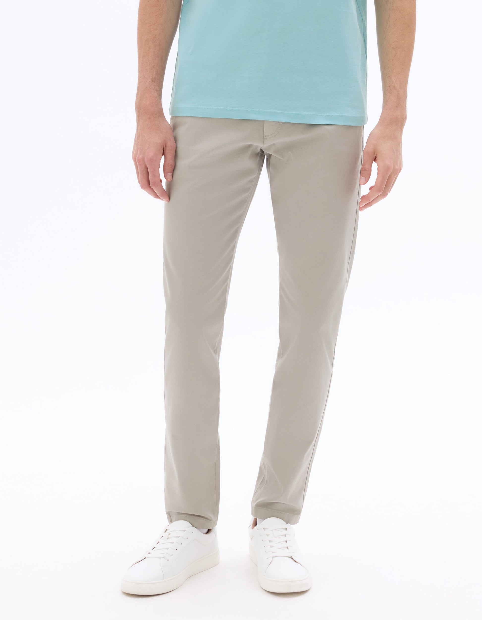 Slim Fit Stretch Cotton Chino Pants - Regular Length Celio