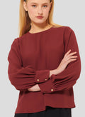 Tacci Burgundy Crepe Top by Tara Jarmon Lebanon