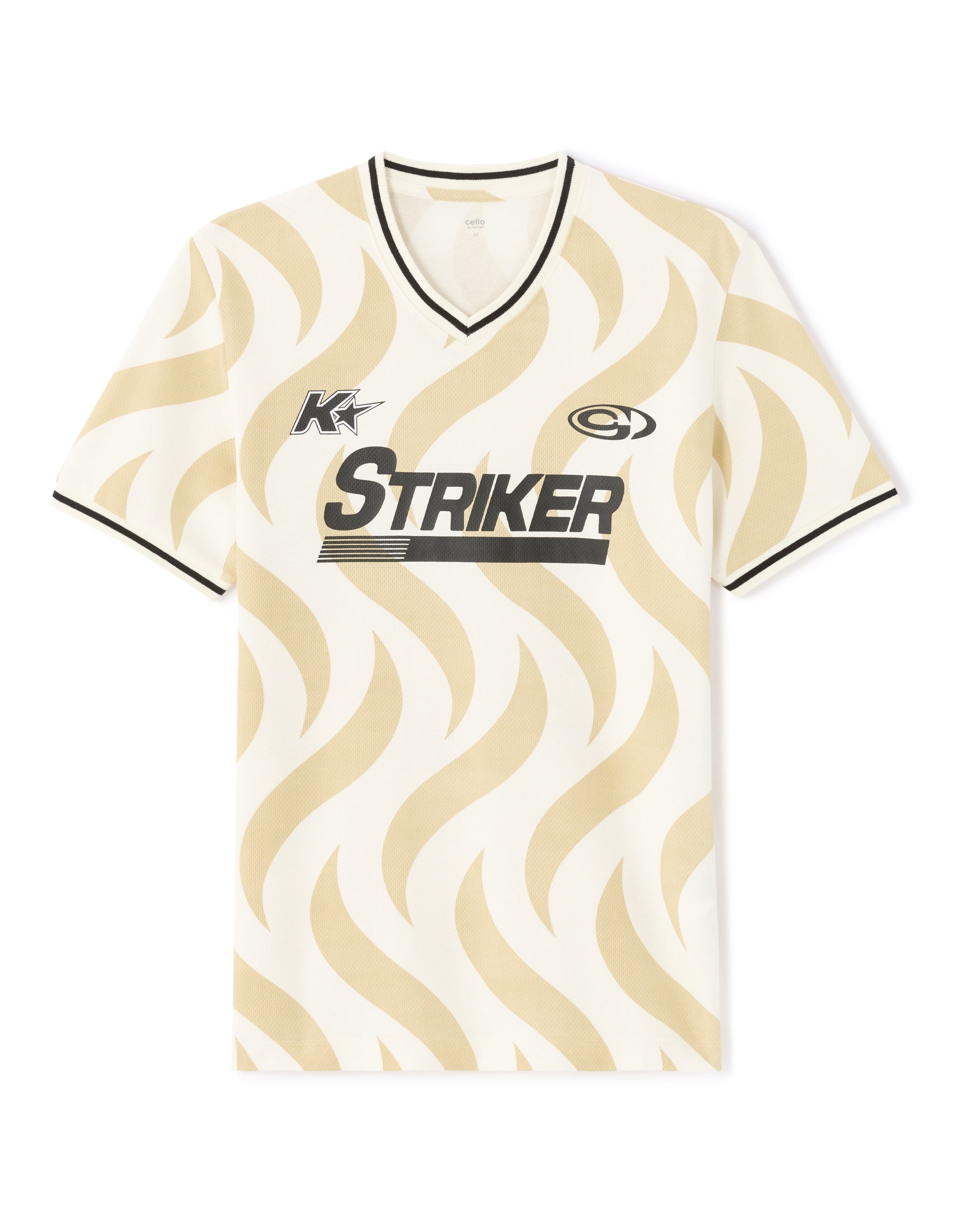 Celio Oversize Football Jersey - Beige