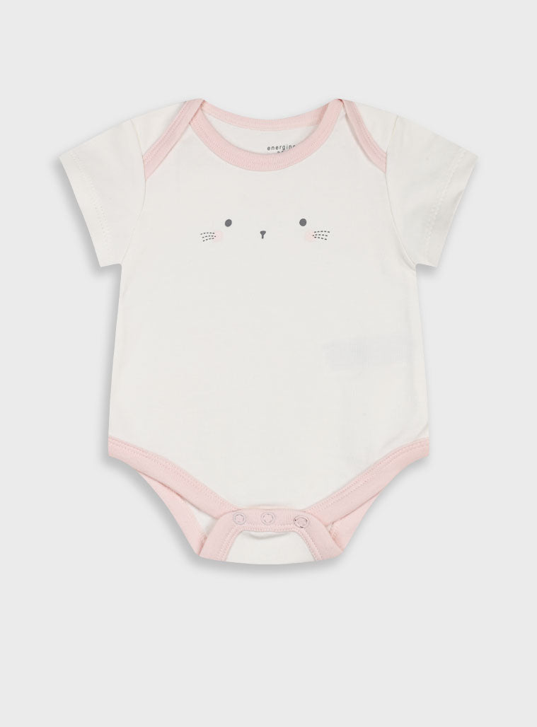  Multi 5 Pcs Infant'S Set Of Body Suits For Girl