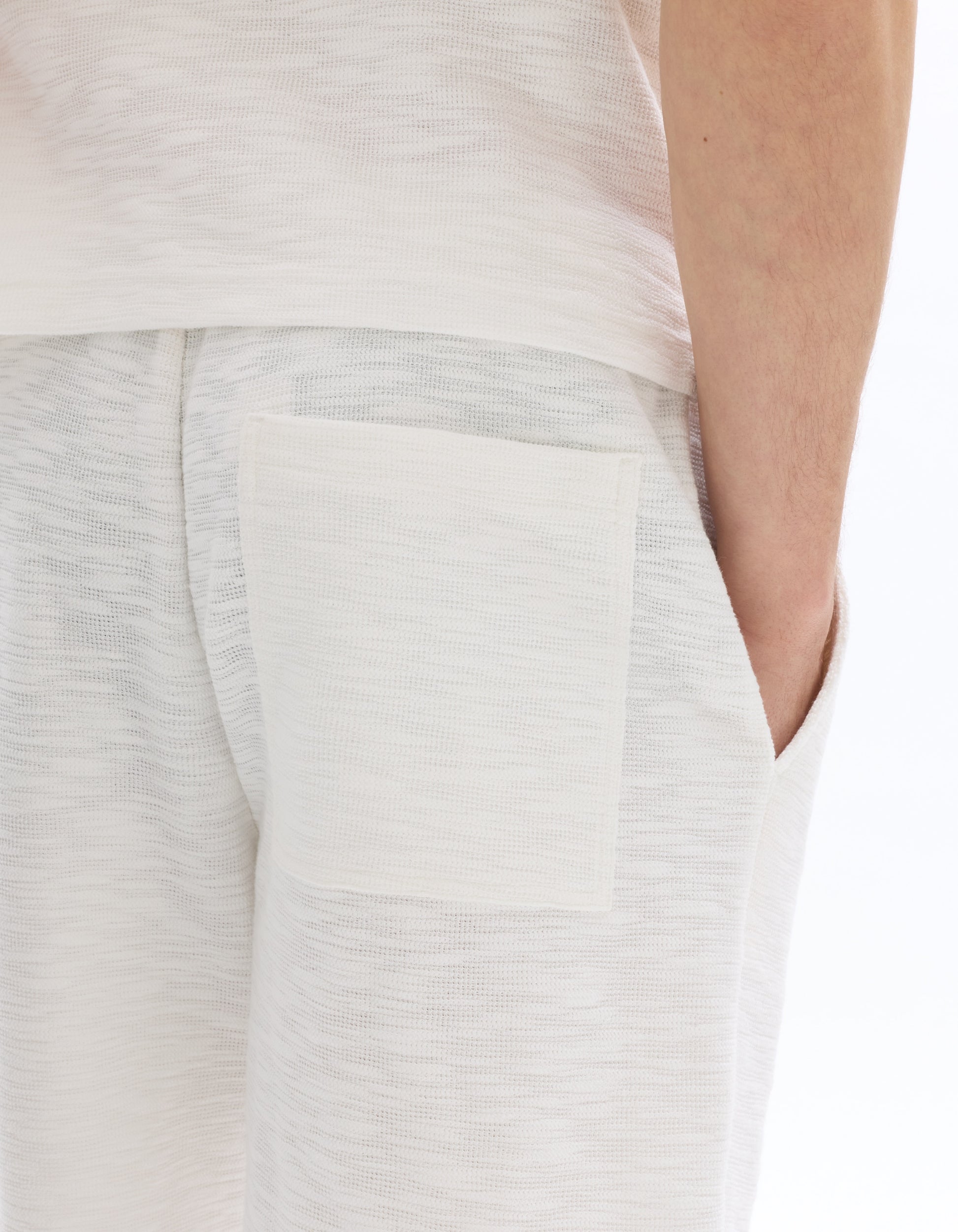 Celio Regular Fit Loopback Bermuda Shorts - White