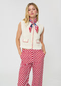 vest in ecru cotton