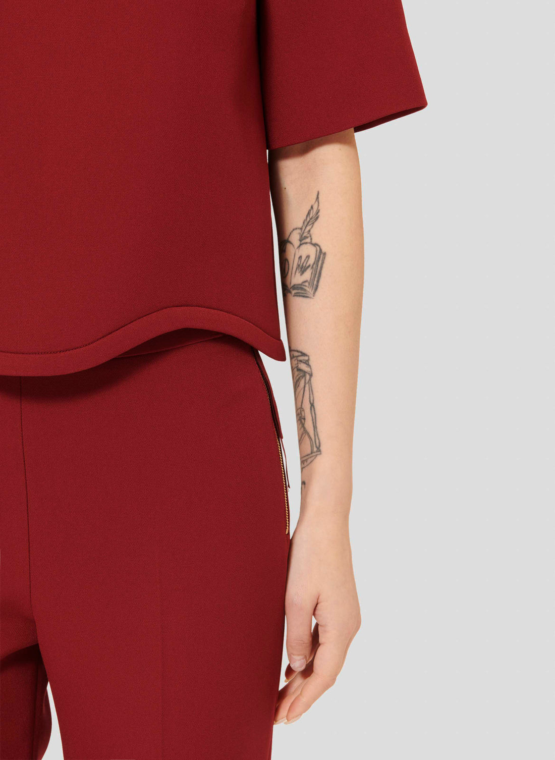 Tilda Burgundy Double Canvas Top by Tara Jarmon Lebanon