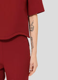 Tilda Burgundy Double Canvas Top by Tara Jarmon Lebanon