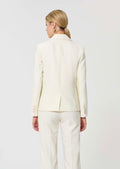 jacket in ecru powder-grain canvas