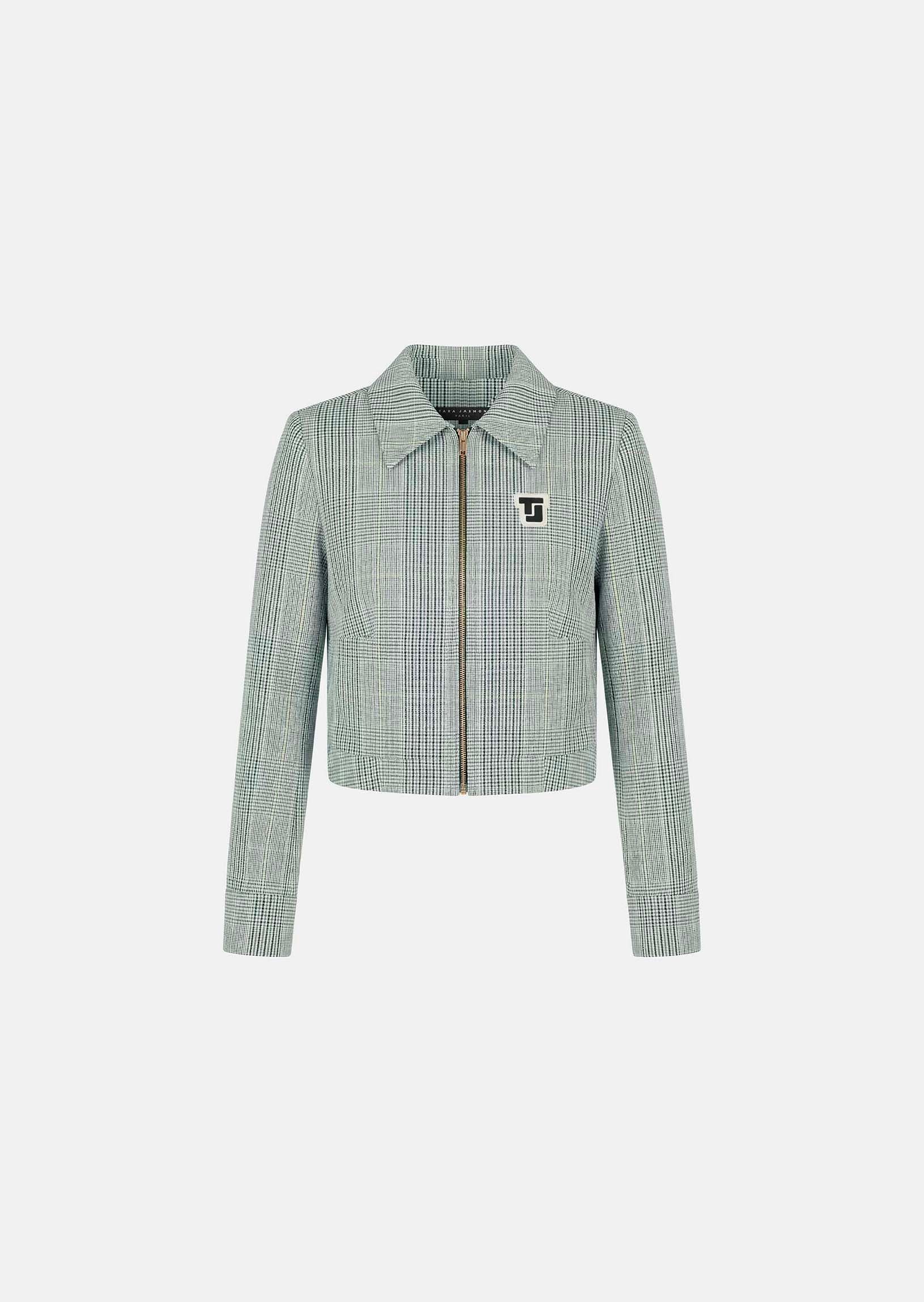 jacket in dark green Prince of Wales check
