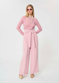 trousers in yellow in fluid crepe