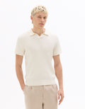 Celio Regular Fit Textured Knit Polo Shirt - White