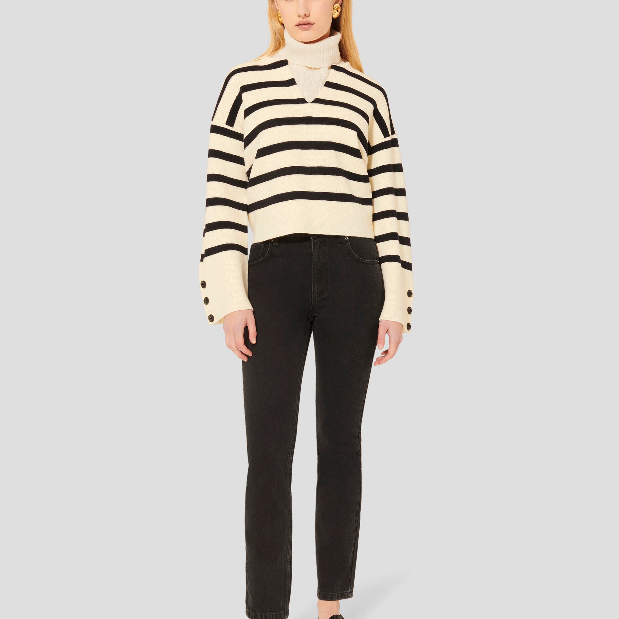 Plongeoir ecru wool sweater by Tara Jarmon Lebanon