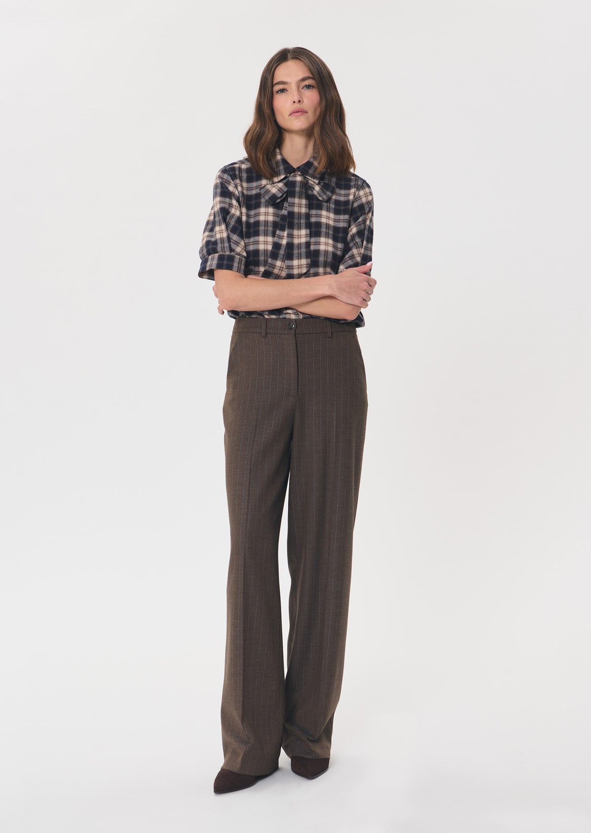 Primero trousers in brown by Tara Jarmon
