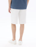 Loose Twill-Effect Knit Bermuda Shorts Celio