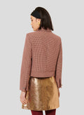 Virginia Burgundy Houndstooth Vest by Tara Jarmon Lebanon