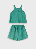 Blue Set(Blouse,Shorts) for Girls