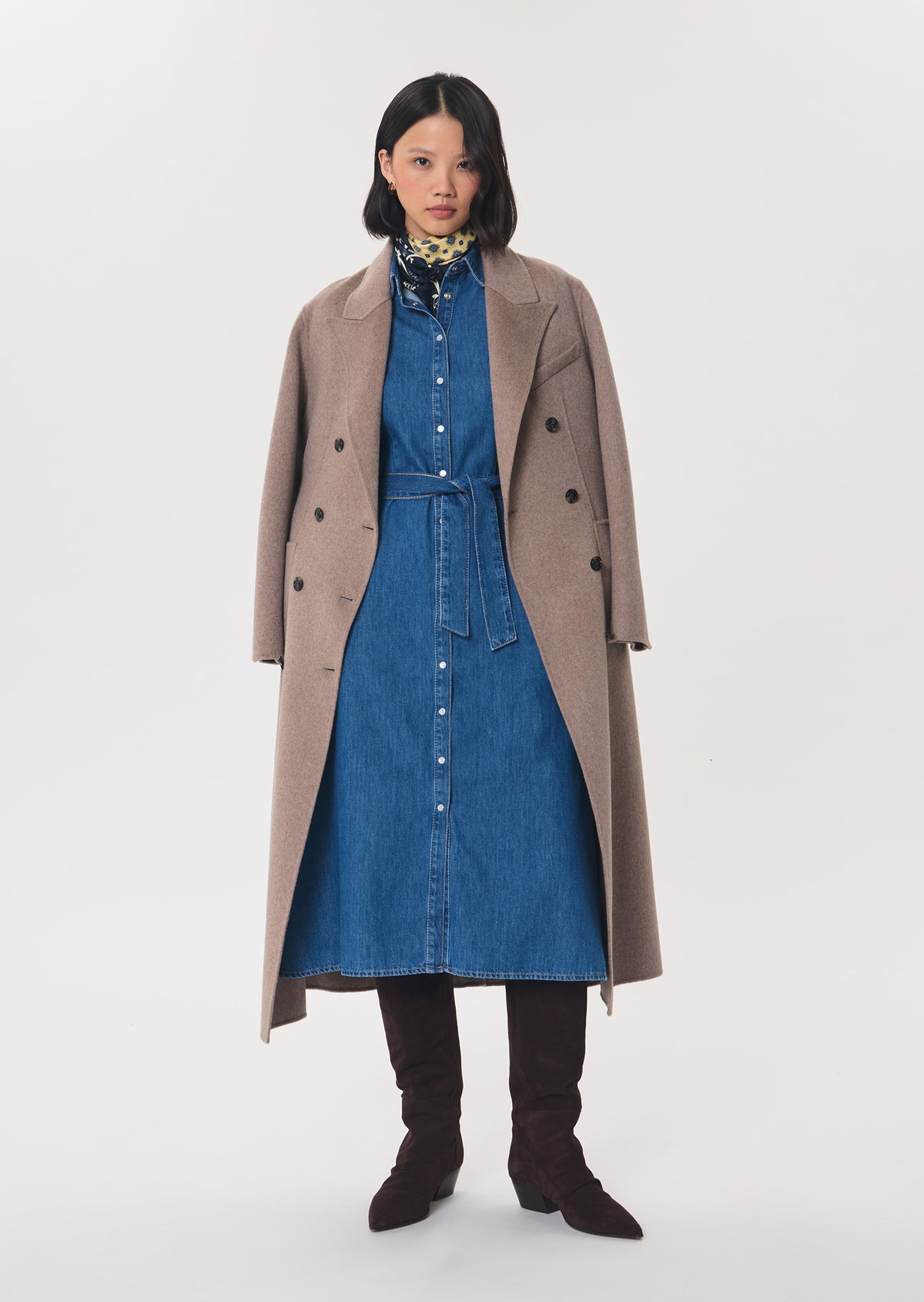 Rodeo dress in denim blue cotton by Tara Jarmon