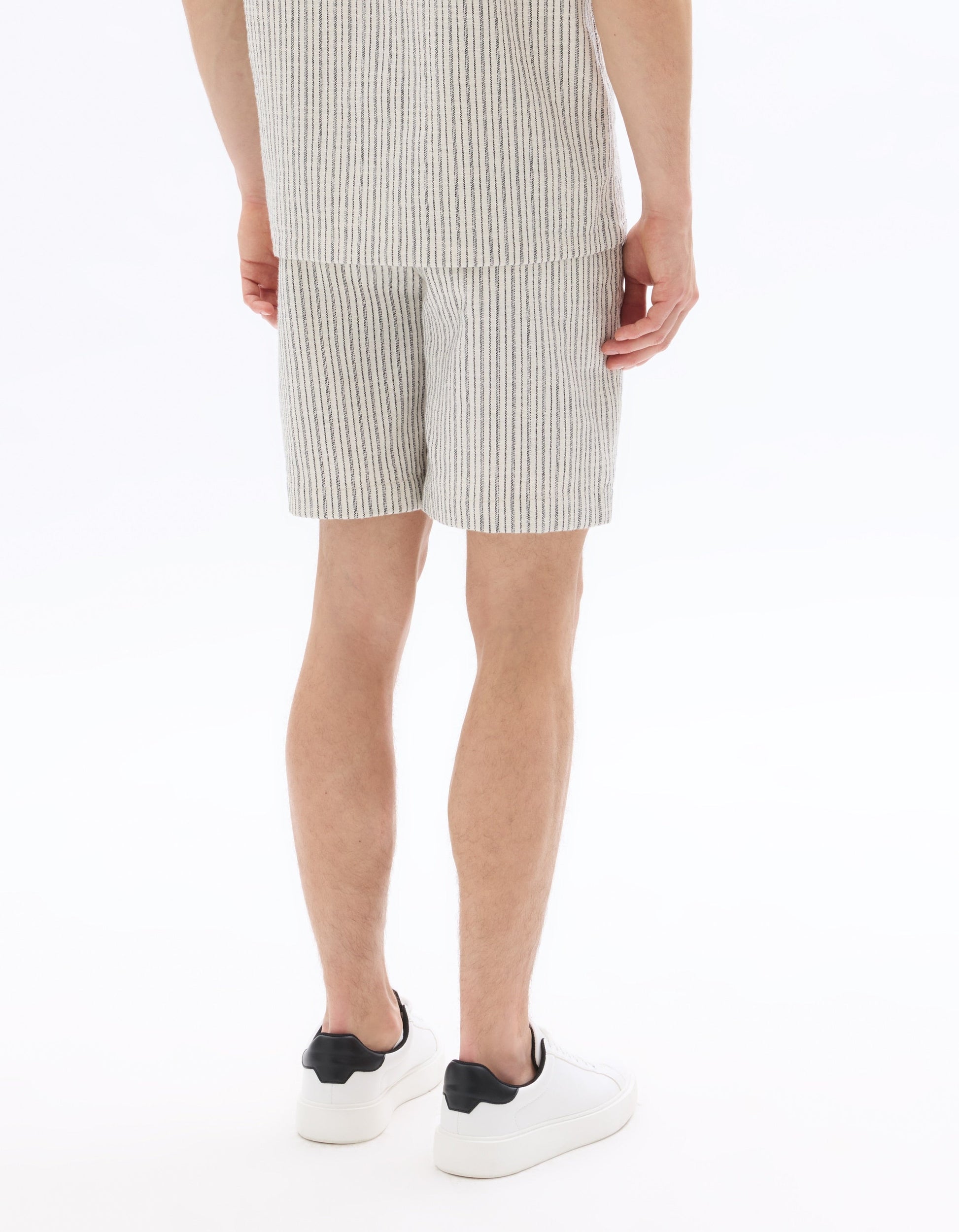 Striped Knit Bermuda Shorts Celio