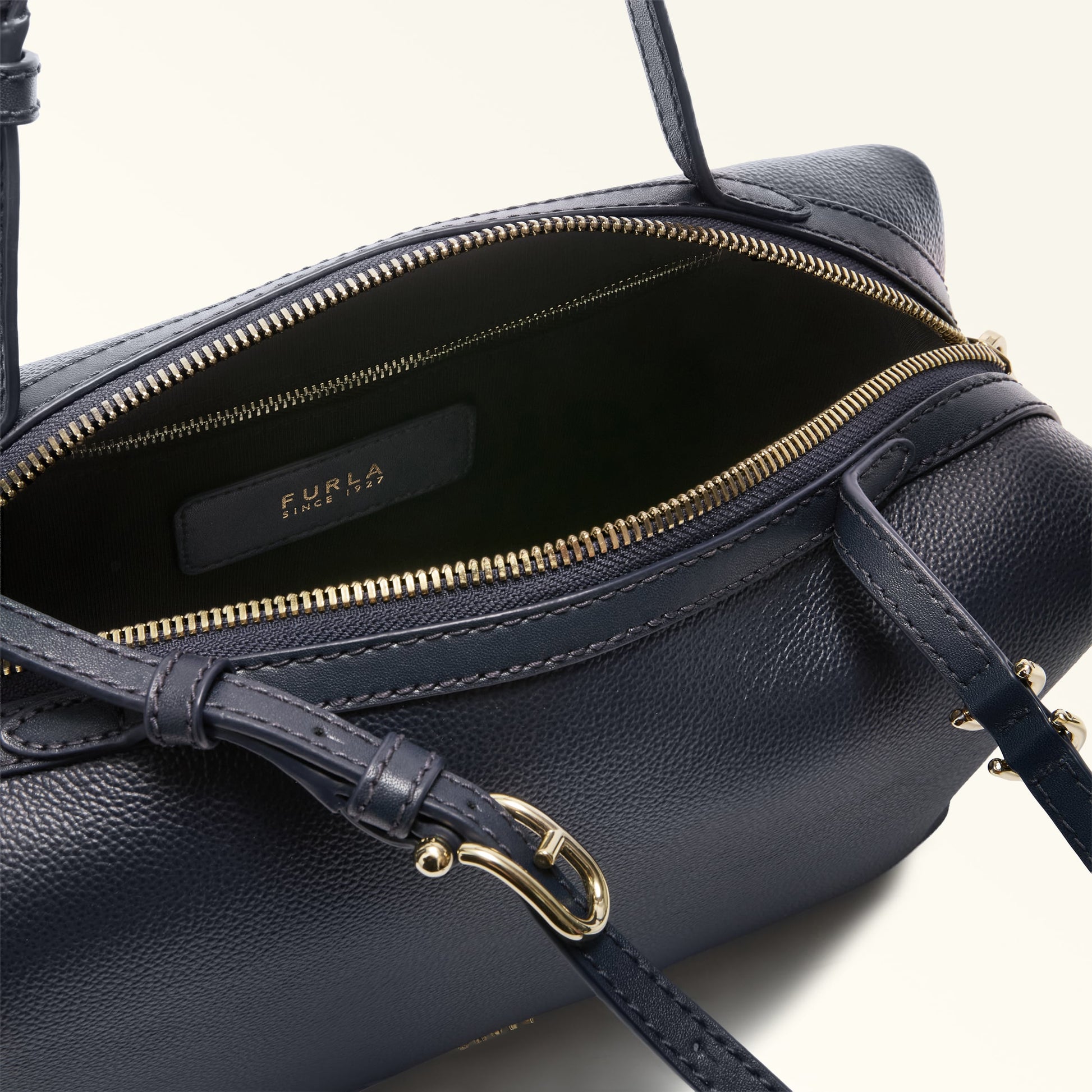 Furla Double S Boston  Bag In Leather