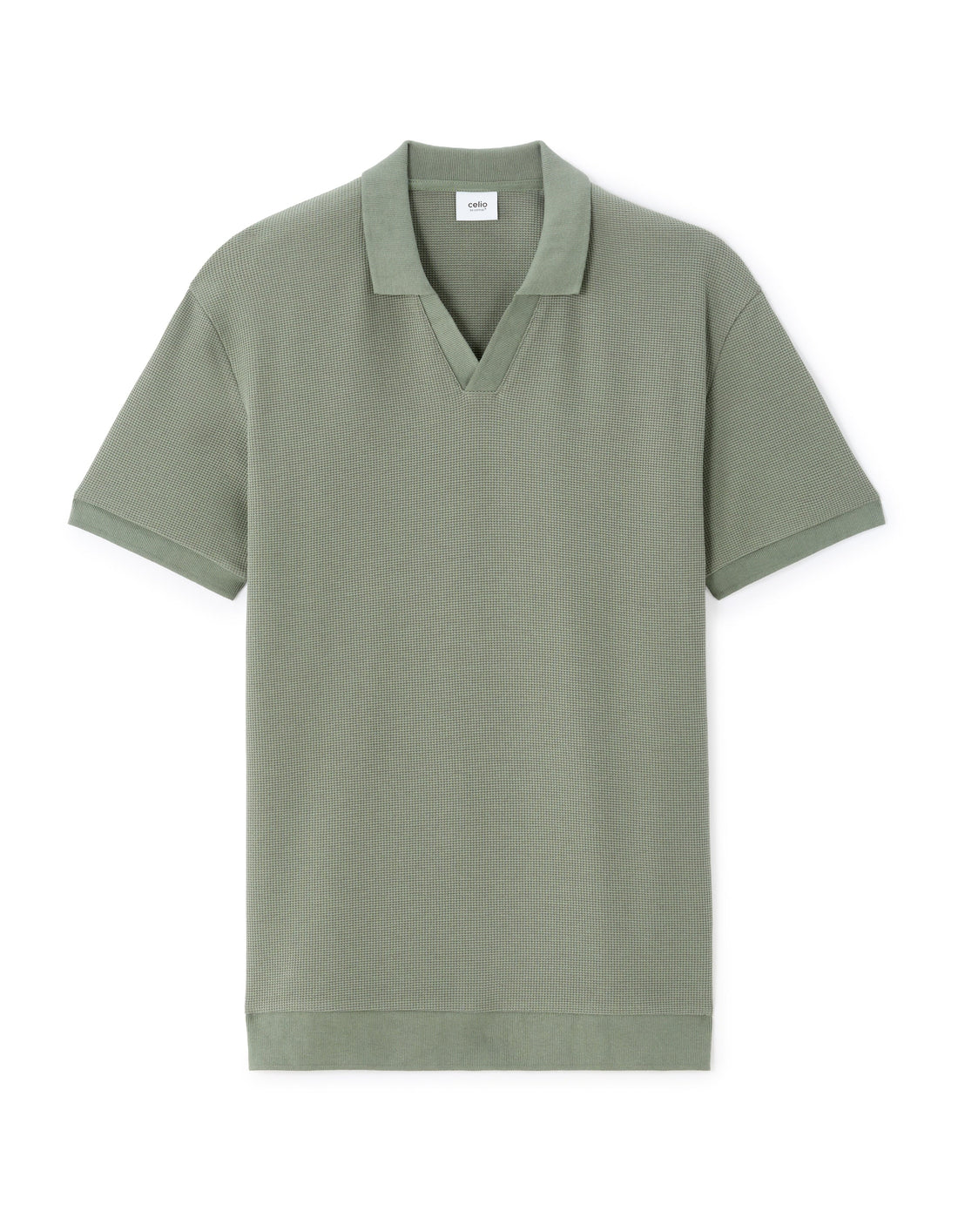 Regular Fit Waffle Knit Polo Celio