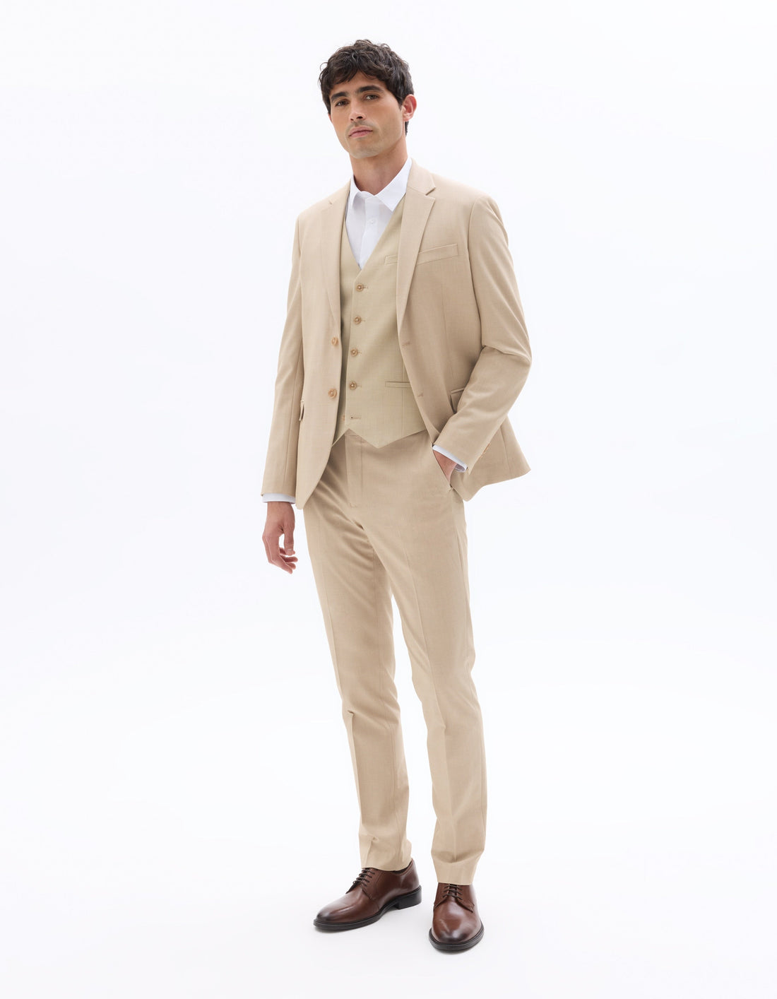 Men's Slim Fit Stretch Suit Pants Celio
