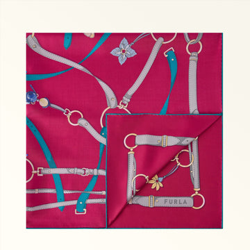 Furla Tortona Carre' 90X90 in Pink - Scarves 