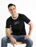 FEFATHER BLACK SS TSHIRT - Celio lebanon