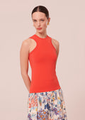 Paige coral iridescent knit top by Tara Jarmon Lebanon
