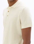 Celio Regular fit textured knit polo - White