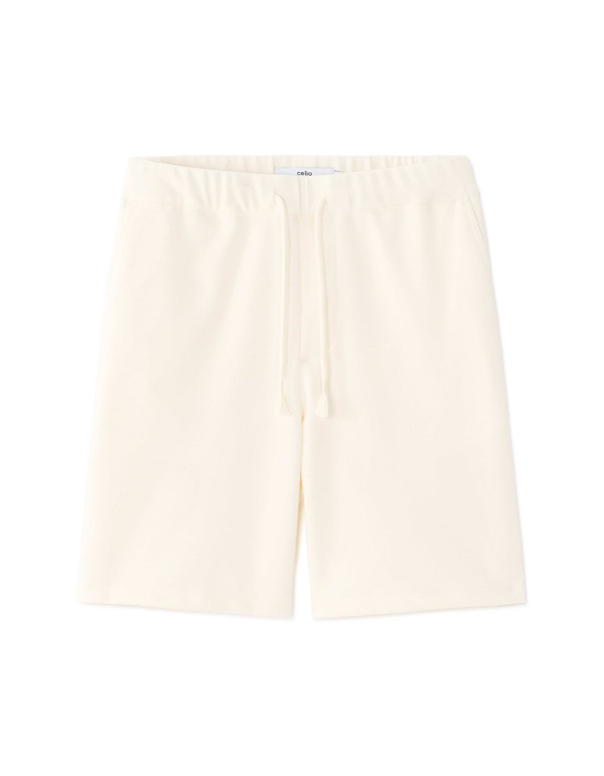 Celio Pique Knit Bermuda Shorts - Beige