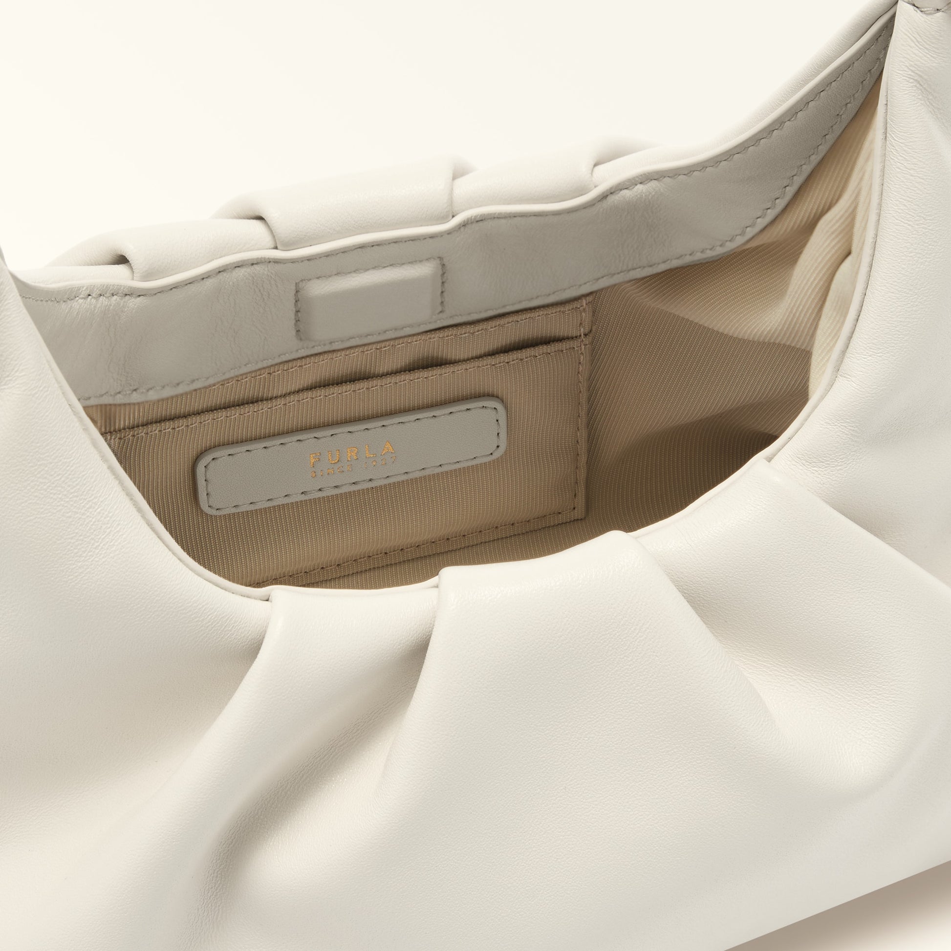 Furla Delia Mini Shoulder in White - Bags 