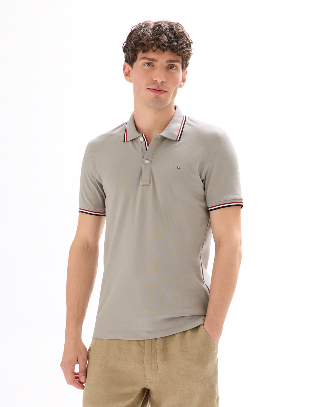 Light Grey Short Sleeves Polo - Celio Lebanon