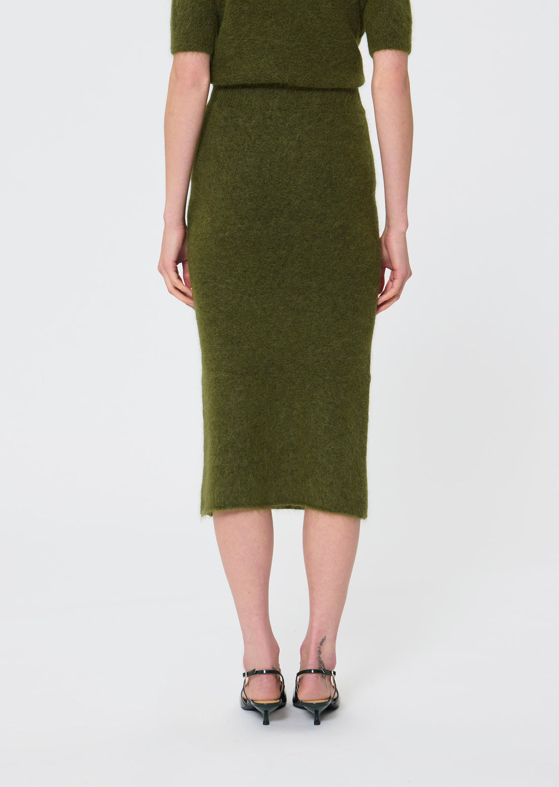 Janna  green knitted skirt for women