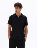 Celio Regular fit knit polo - Black