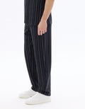 Celio Striped Straight Pants - Blue