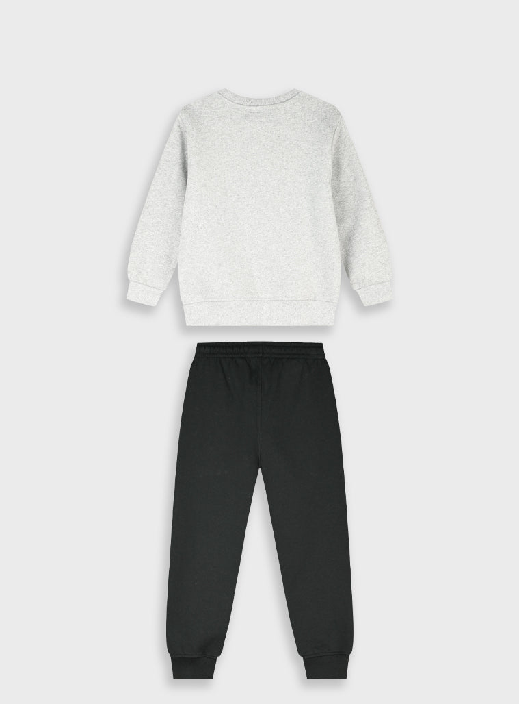 Cotton Blend Boy Tracksuit - Black