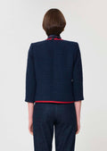jacket in midnight blue tweed