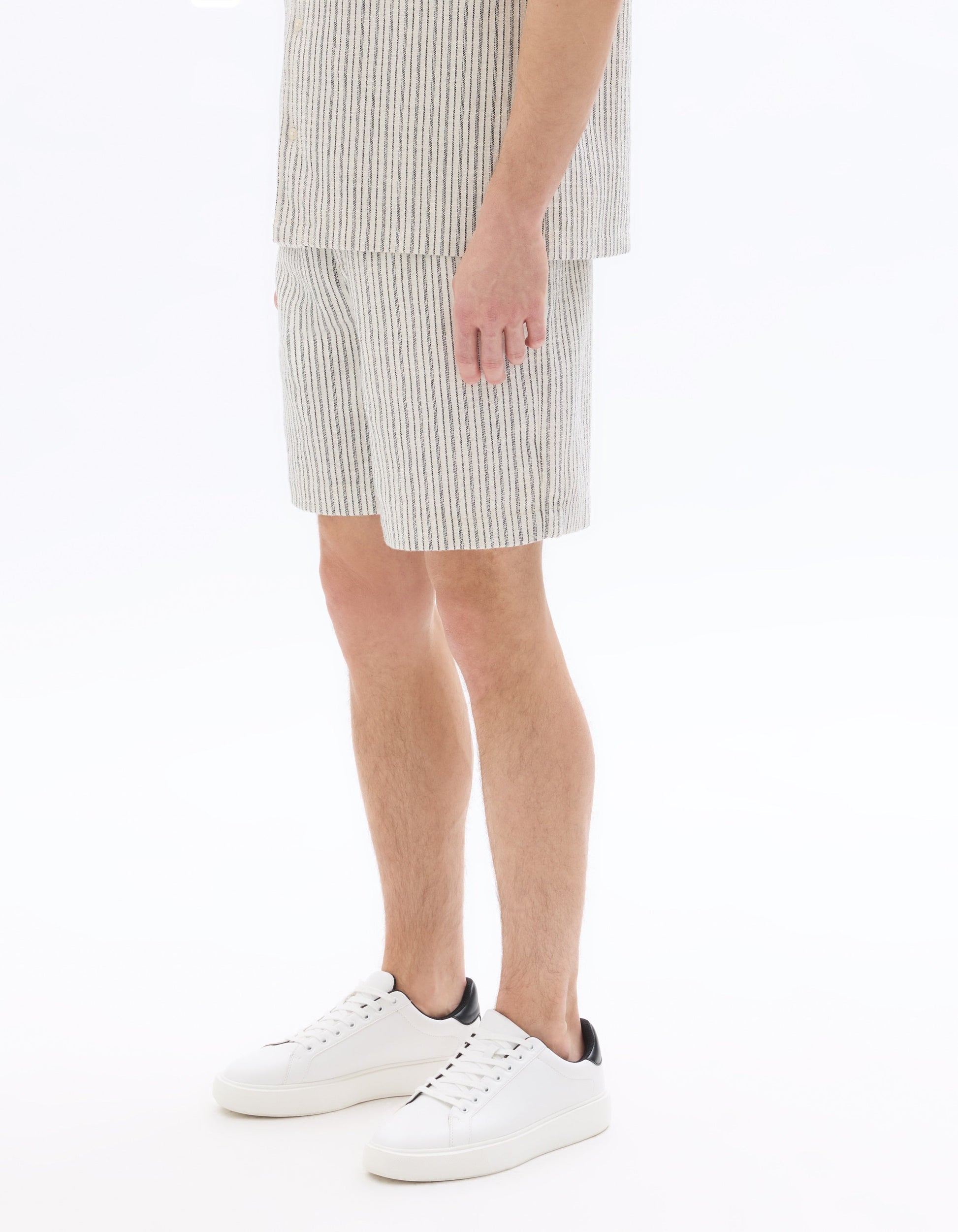 Striped Knit Bermuda Shorts Celio